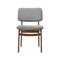 Armen Living Lima Gray Upholstered Wood Dining Chairs in Walnut Finish, PK2 LCLMSIGRWA - alternate 3